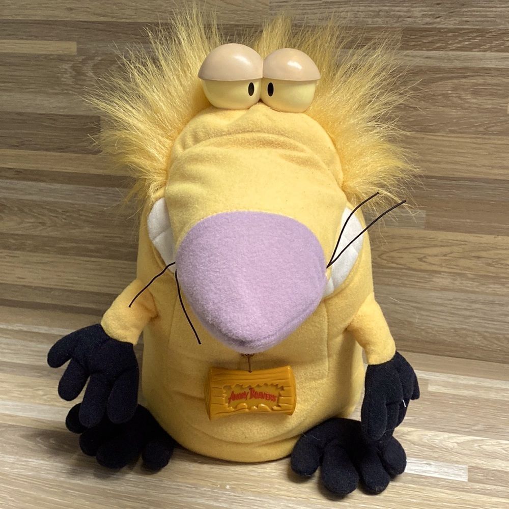 Angry Beavers Norbert Nickelodeon Vintage 1998 Mattel 10" Chomping Plush euc